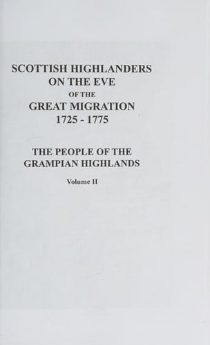 Scottish Highlanders on the eve of the great migration, 1725-1775