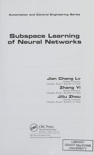 Subspace learning of neural networks