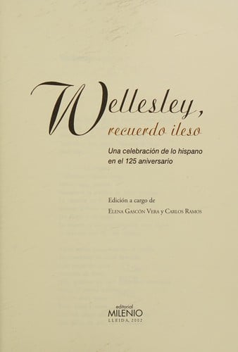 Wellesley, recuerdo ileso