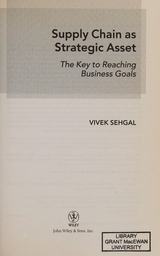 Supply chain as strategic asset