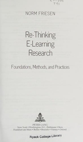 Re-thinking e-learning research