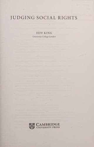 Judging social rights