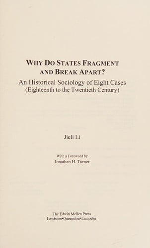 Why do states fragment and break apart?