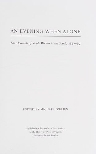 An Evening when alone