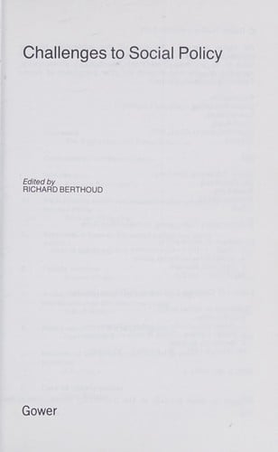 Challenges to social policy