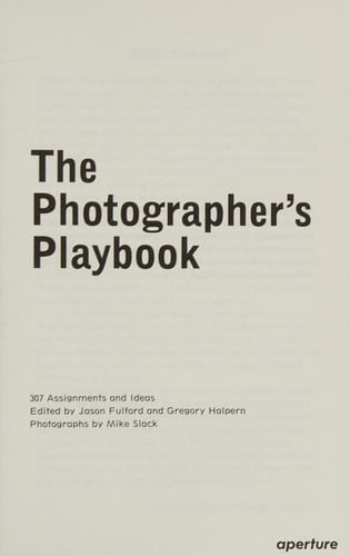 The photographer's playbook