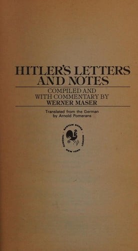 Hitler's letters and notes