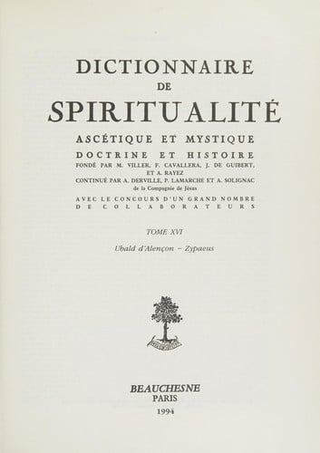Dictionnaire de spiritualité