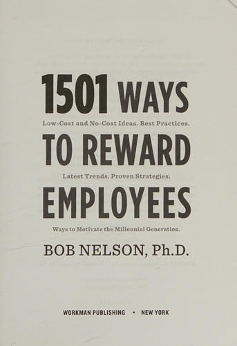 1501 ways to reward employees