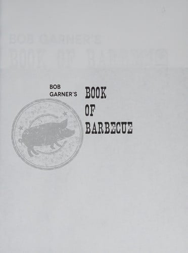 Bob Garner's book of barbecue