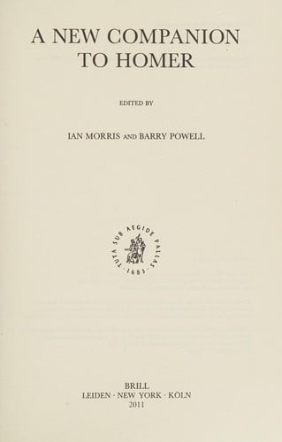 A new companion to Homer