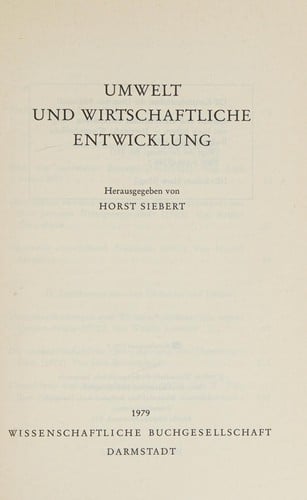 Umwelt und wirtschaftliche Entwicklung