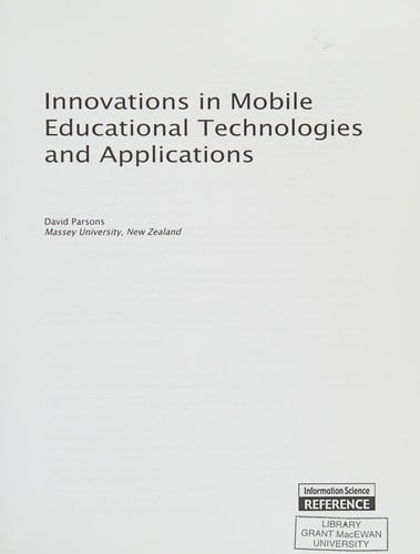 Innovations in mobile educational technologies and applications