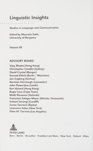 Linguistic and translation studies in scientic communication