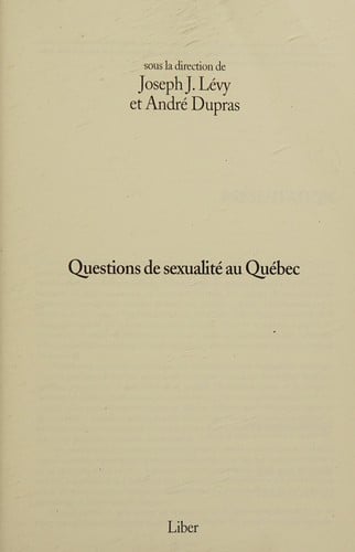 Questions de sexualité au Québec