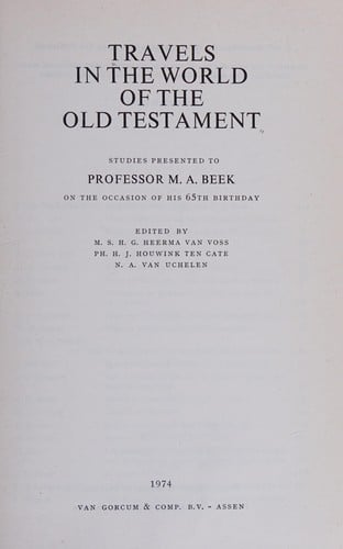 Travels in the world of the Old Testament