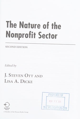 The nature of the nonprofit sector