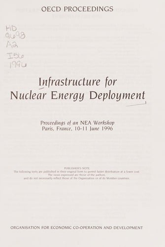 Infrastructure for nuclear energy deployment