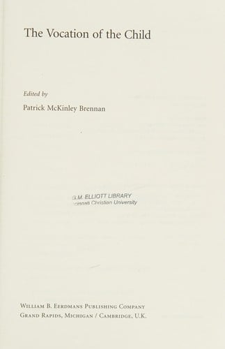 The vocation of the child