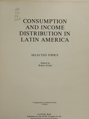 Consumption and income distribution in Latin America
