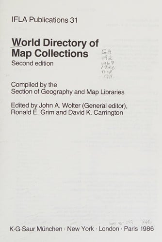 World directory of map collections