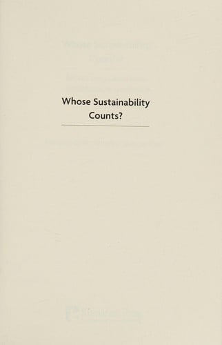 Whose sustainability counts?