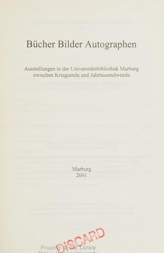 Bücher, Bilder, Autographen