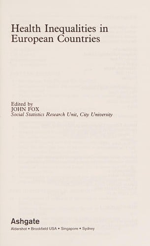 Health inequalities in European countries