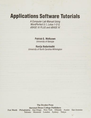 Applications software tutorials