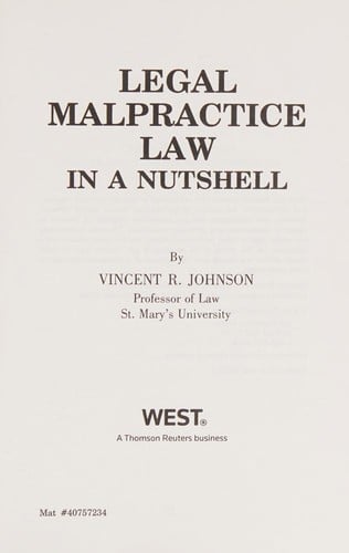 Legal malpractice law in a nutshell