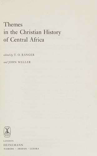 Themes in the Christian history of Central Africa
