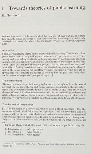 Public policy in theory and practice