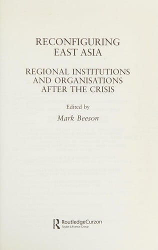 Reconfiguring East Asia