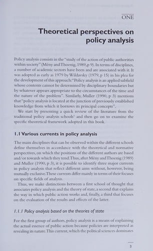 Public policy analysis