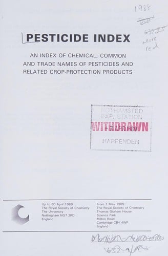 Pesticide index