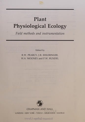 Plant physiological ecology
