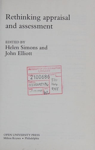 Rethinking appraisal and assessment