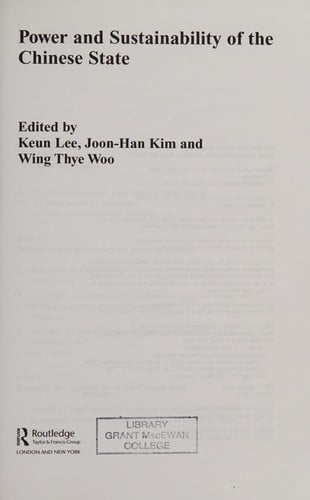 Power and sustainability of the Chinese state