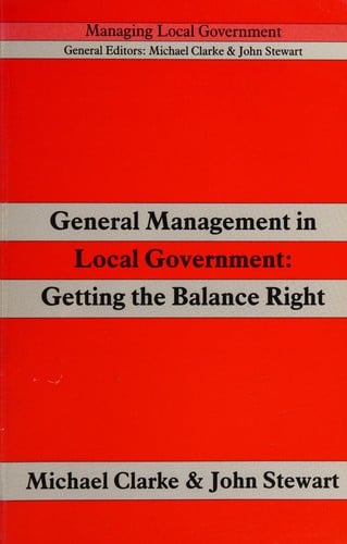 General Management in Local Government (Local Government Training Board)