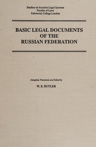 Basic legal documents of the Russian Federation