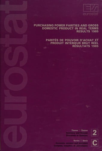 Purchasing power parities and gross domestic product in real terms