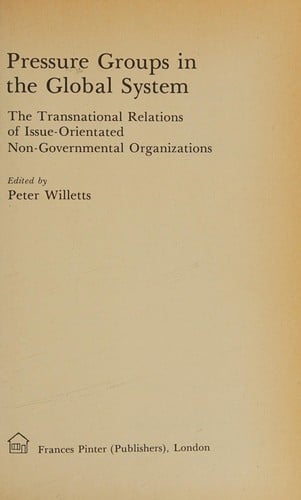 Pressure groups in the global system