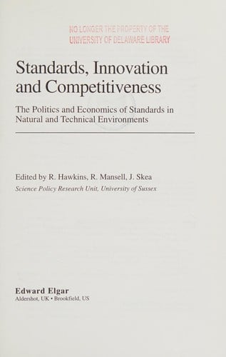 Standards, innovation and competitiveness