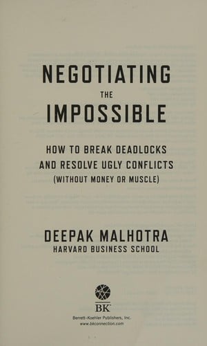 Negotiating the impossible