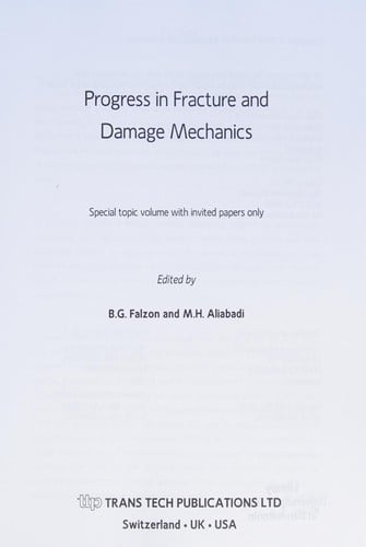 Progress in fracture and damage mechanics