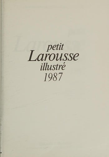 Petit Larousse illustré 1987