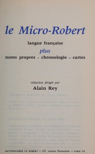 Le micro-Robert
