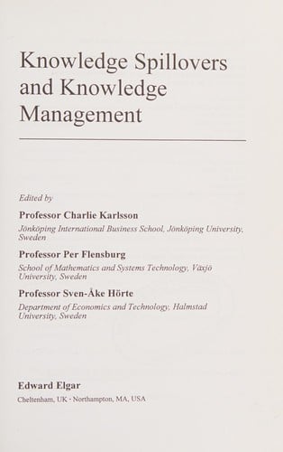 Knowledge spillovers and knowledge management