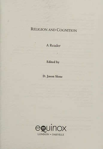 RELIGION AND COGNITION