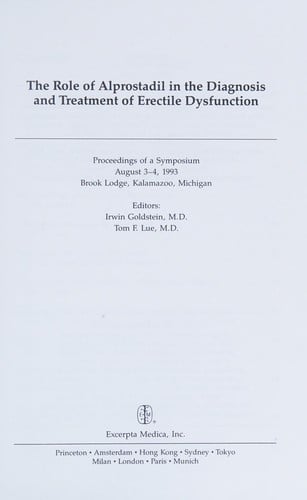 The role of alprostadil in the diagnosis amd treatment of erectile dysfunction